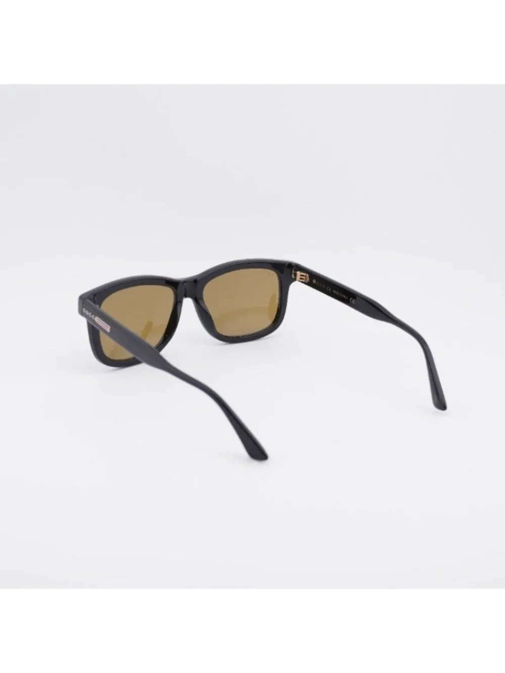 Gucci GG0824S 006 Men Sunglasses Black Rectangle Frame, Brown Lenses